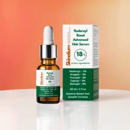 Skinetium Redensyl Boost Advanced Hair Serum with 18% actives for hair fall, thinning, and regrowth
